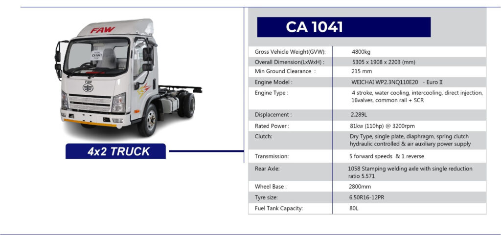 CA 1041 4x2 TIGER V SERIES