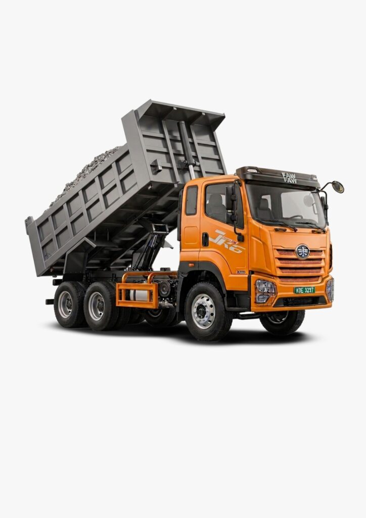 FAW CA3223 dump truck for construction and quarrying in Kenya